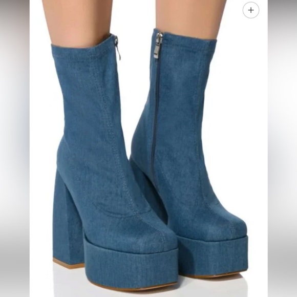 Go-go Groovy Bratz Style Denim Platform Boots - Picture 6 of 6